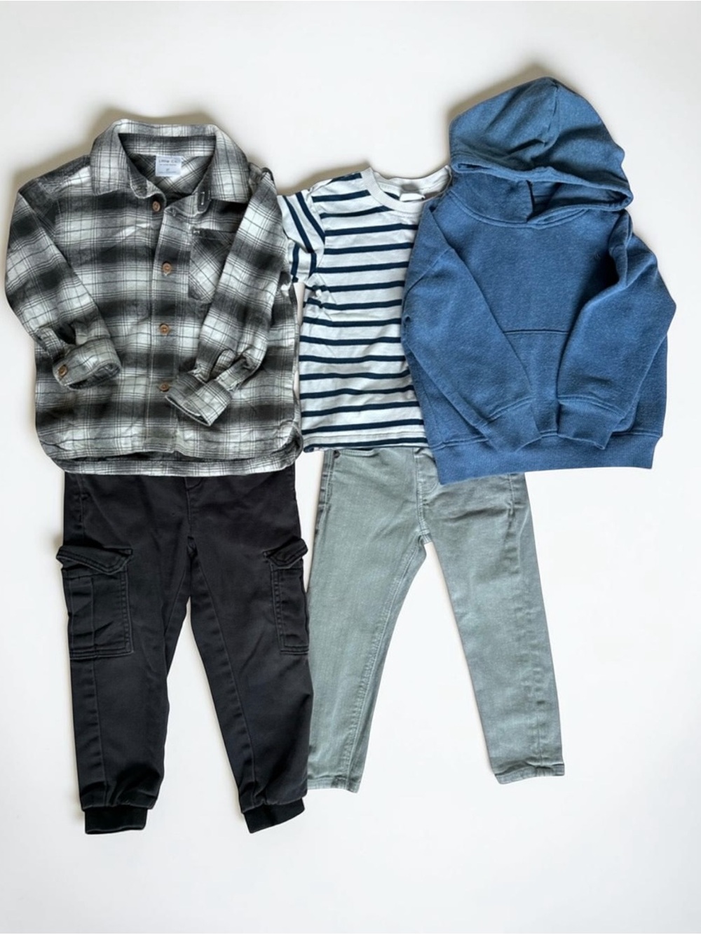 3T Toddler Boy Outfit Bundle Zara Volcom H&M Cargo Jogger Flannel Clothing Set